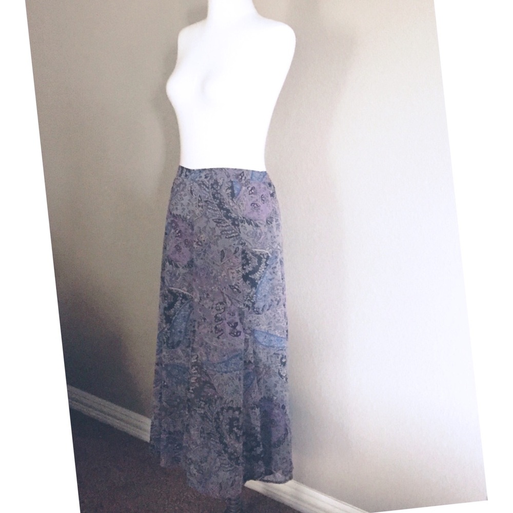 Vintage Y2K Coldwater Creek Gored Chiffon Skirt - Size Medium